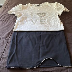 ❤️🖤🤍 2 Piece Set